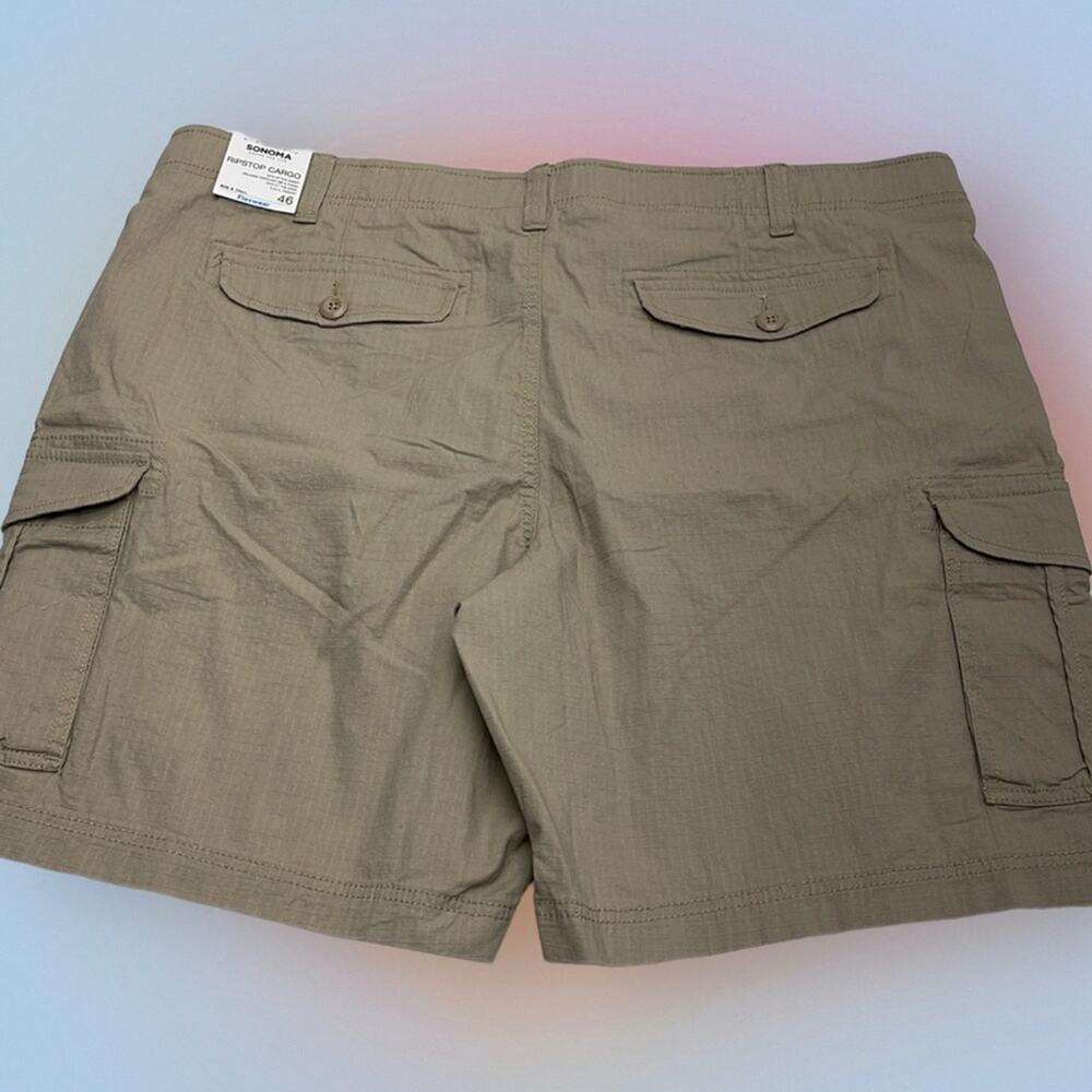 SONOMA Men’s 46 Tan Ripstop Cargo Shorts - Picture 2 of 4